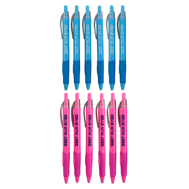 MD2699-38 Best Mum Pens

$0.55c plus GST

Mum will love her very own personalised pen, letting everyone know she really is the best!  A great gift to split up and pair with our stationery range.  Comes only in packs of 12.  Pen length 14cm. 

Product Info: a 12 pack of pens that say “Best Mum Ever”.  Available in 2 colours: blue and pink.  Blue ink.