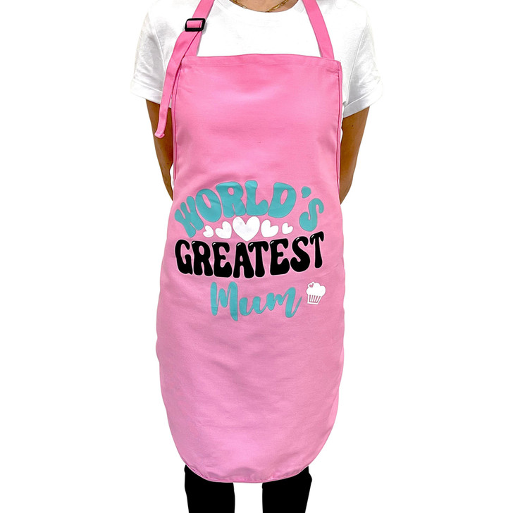 MD2699-45 Mums Apron (pink)

$4.80 plus GST

Sauté in style with our super cute Apron!  Kick it up a level and grab our matching Oven Mitt as well!  Product measures 60 x 80cm. 

Product Info: a pink cotton apron with aqua, black and white logo that says “World’s Greatest Mum”.  Has an adjustable neck strap.