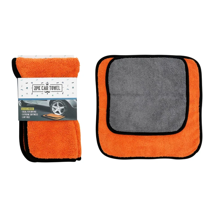 FD2644 2pk Car Towel
$3.20 plus GST
Super soft and perfect for cleaning or polishing!  Our 2pk Car Towel is the ultimate car lover’s gift.  Throw in our Car Wash Liquid or Car Sponge for next level gift giving.  Large towel measures 40 x 40cm, smaller towel measures 30 x 30cm.  
Product Info: a 2pk heavy duty car towel, where one side is orange and one side is grey. Suitable for keeping the car clean.