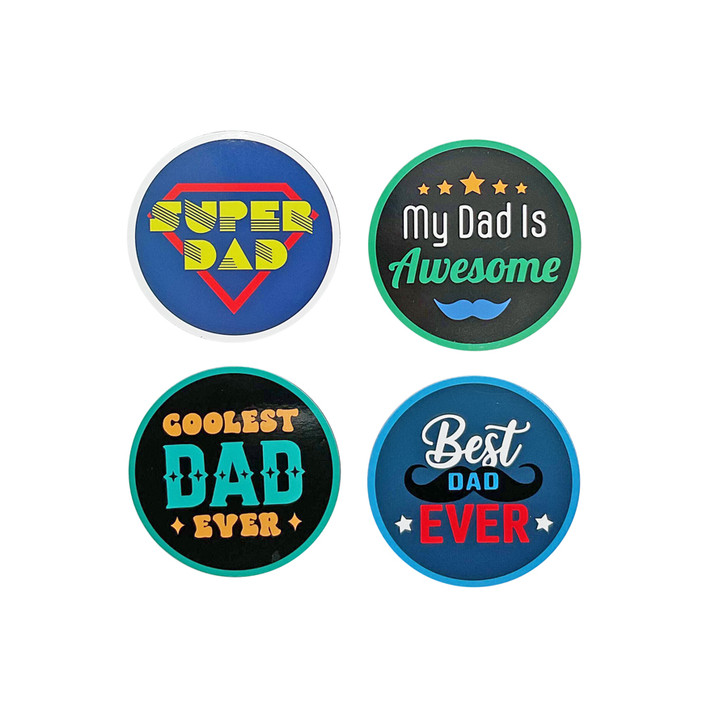 FD2689 Fridge Magnet
$1.00 plus GST
Stand out in the crowd with our awesome Fridge Magnets, they’ll be sure to brighten up your fridge.  Product diameter 8.5cm.  New design.  
Product Info: A round fridge magnet available in 4 designs: Best Dad Ever, Super Dad, Coolest Dad Ever and My Dad is Awesome.