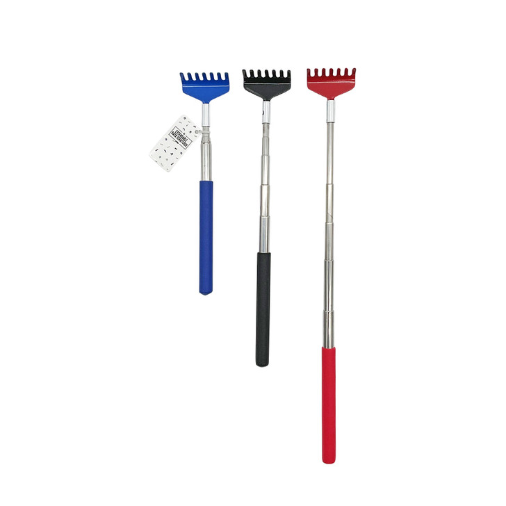 FD2694 Extendable Back Scratcher
$1.70 plus GST
So handy for that hard to reach itch!  Product extends from 20 to 67cm.
Product Info: a metal back scratcher with claw hand, available in 3 colours: red, black and blue.