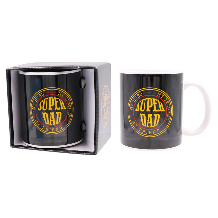 FD2699 Mug 5: Super Dad

$3.10 plus GST

A super gift for a super Dad!

Product Info: a black mug with red and yellow logo that says “Super Dad….My Hero, My Teacher, My Friend”.  Comes in our customised matching gift box.  Packaging size 11.7 x 10.4 x 8.5 cm.