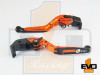Kawasaki Z750S (not Z750 model) Brake & Clutch Fold & Extend Levers - Orange