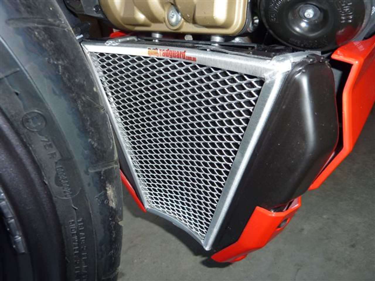 Ducati Street Fighter, Bottom Radiator Guard Only, Radiator Guard, Rad Guard, Stone guard, radiator protection, Protector, stone grill, motorcycle guard