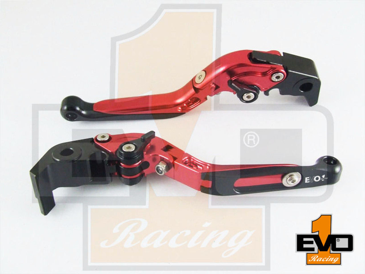 Hyosung GT250R Brake & Clutch Fold & Extend Levers - Red