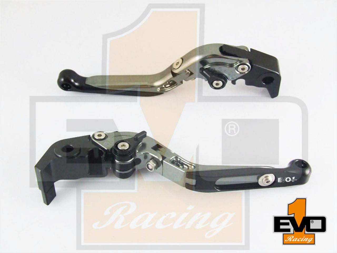 Hyosung GT250R Brake & Clutch Fold & Extend Levers - Titanium