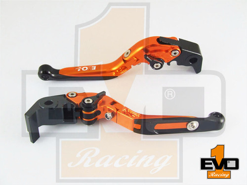Kawasaki ZXR400 Brake & Clutch Fold & Extend Levers- Orange