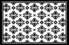 2x3 black greek flower vinyl floor mat by Davanti