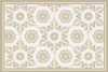 2x3 sand indian flower vinyl floor mat by Davanti