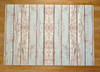 Wooden Vintage Blue vinyl floor mat 