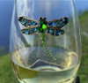 Dragonfly wine glass