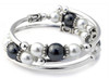 Evening Elegance - Pearl & Hematite Bracelet