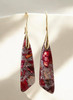 Antique Red Regalite Hook  earrings Antique Red Regalite Hook  earrings