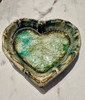 Heart Dish - brown/green