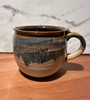 latte mug mudslide brown clay in motion