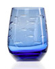 School of Fish blue stemless wine glass 15oz