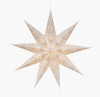 Phoenix ~ 9P, 25" White / Gray Paper Star Lantern Light