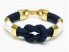Starboard - Navy/White/Gold - Nautical Rope Bracelet 
