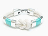 Allison Cole Waverly - Ivory/Turquoise/Silver - Nautical Rope Bracelet