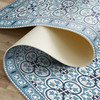 Pinta Blue vinyl floor mat rug