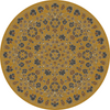 Spicher Biltmore Arabesque Bloom Forged Ochre - round vinyl floor cloth