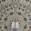 Spicher Biltmore Arabesque Bloom Indigo Linen