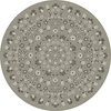 Spicher Biltmore Arabesque Bloom Misty Graphite - round vinyl floor cloth