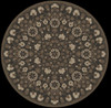 Spicher Biltmore Arabesque Bloom Earth and Ember - round vinyl floor cloth