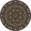 Spicher Biltmore Arabesque Bloom Earth and Ember - round vinyl floor cloth