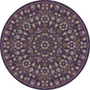 Spicher Biltmore Arabesque Bloom Midnight Orchid - round vinyl floor cloth
