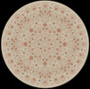 Spicher Biltmore Arabesque Bloom Blush Parchment - round vinyl floor cloth