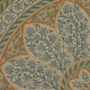 Biltmore Estate Tracery Willow and Umber - round vinyl floor cloth detail