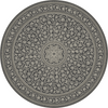 Biltmore Estate Tracery Ink Blossom - round vinyl floor cloth all sizes