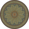Biltmore Estate Tracery Lapis Bloom - round vinyl floor cloth all sizes
