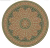 Spicher Biltmore Estate Tracery Verdigris Flame - round vinyl floor cloth