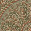 Biltmore Estate Tracery Berry Bough - round vinyl floor cloth detail