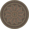 Biltmore Estate Tracery Winter Garnet - round vinyl floor cloth
