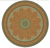 Estate Tracery Orangery - round vinyl floor cloth 
