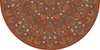 Biltmore Spicher Biltmore Arabesque Bloom Vermillion Slate - round vinyl floor cloth