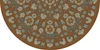 Biltmore Arabesque Bloom Cognac and Sea Glass - half round vinyl floor cloth