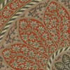 Estate Tracery Crimson Relic - round vinyl floor cloth detail