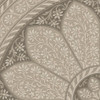 Estate Tracery Ivory Mist - round vinyl floor cloth detail