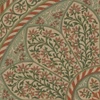 Biltmore Estate Tracery Berry Bough - round vinyl floor cloth detail