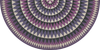 Bulls Eye Always Expanding - half round vinyl floor cloth, image for all sizes 