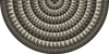 Bulls Eye Undeviating Aim - half round vinyl floor cloth, image for all sizes 