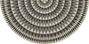 Bulls Eye Mingling Light - half round vinyl floor cloth, image for all sizes 