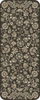 Parterre Dark Brambles Rise- vinyl floor cloth sizes 36x90, 30x75