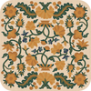 Parterre Honeyed Blossoms - vinyl floor cloth, square sizes 