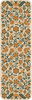 Parterre Honeyed Blossoms - vinyl floor cloth sizes 24x77, 30x96, 36x115