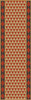 Triangular Cloaked in Daggers - vinyl floor cloth 24x77